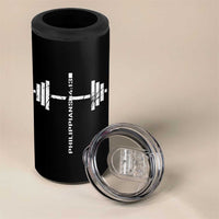Christian Bible Gym 4 in 1 Can Cooler Tumbler Jesus Weightlifter Workout Faith Philippians 4 13 - Wonder Print Shop