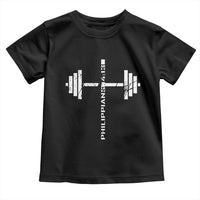 Christian Bible Gym Toddler T Shirt Jesus Weightlifter Workout Faith Philippians 4 13 - Wonder Print Shop