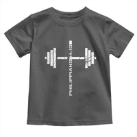 Christian Bible Gym Toddler T Shirt Jesus Weightlifter Workout Faith Philippians 4 13 - Wonder Print Shop