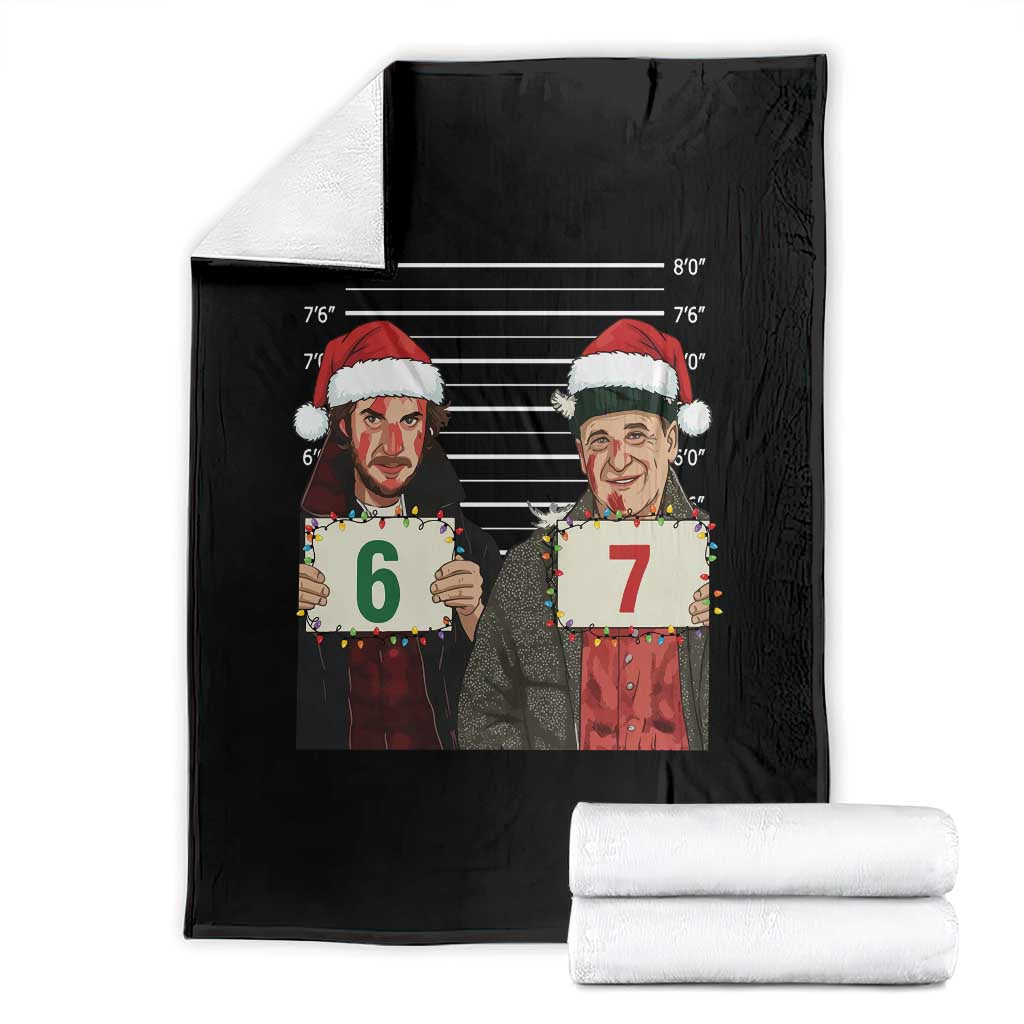 Funny 67 Christmas Movie Throw Blanket Six Seven Wet Bandits Home Xmas Alone - Wonder Print Shop