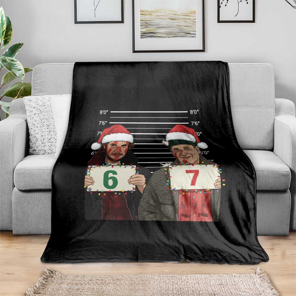 Funny 67 Christmas Movie Throw Blanket Six Seven Wet Bandits Home Xmas Alone - Wonder Print Shop