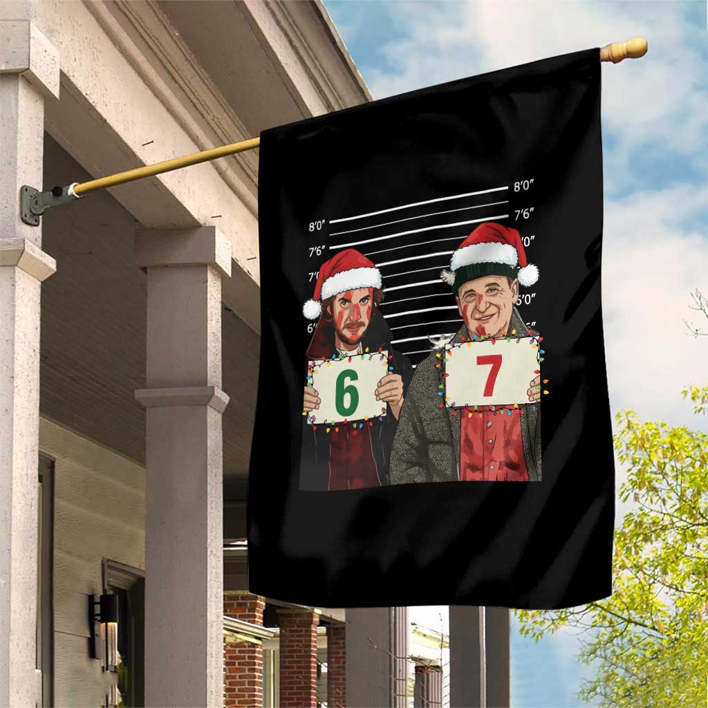 Funny 67 Christmas Movie Garden Flag Six Seven Wet Bandits Home Xmas Alone - Wonder Print Shop