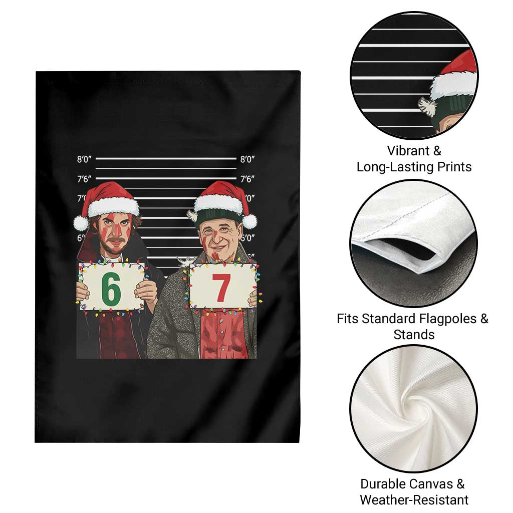 Funny 67 Christmas Movie Garden Flag Six Seven Wet Bandits Home Xmas Alone - Wonder Print Shop