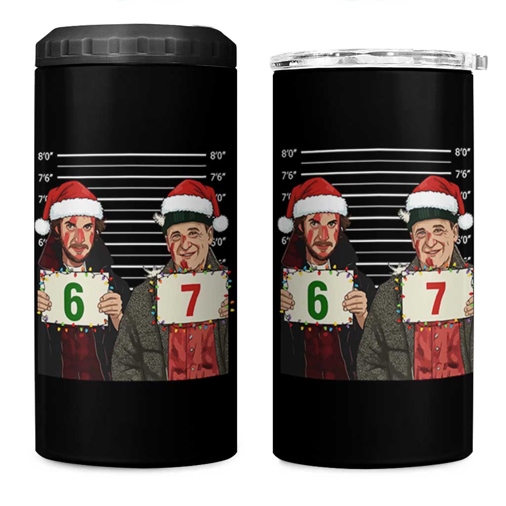 Funny 67 Christmas Movie 4 in 1 Can Cooler Tumbler Six Seven Wet Bandits Home Xmas Alone - Wonder Print Shop
