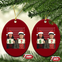 Funny 67 Christmas Movie Ceramic Ornament Six Seven Wet Bandits Home Xmas Alone - Wonder Print Shop