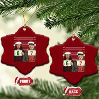 Funny 67 Christmas Movie Ceramic Ornament Six Seven Wet Bandits Home Xmas Alone - Wonder Print Shop