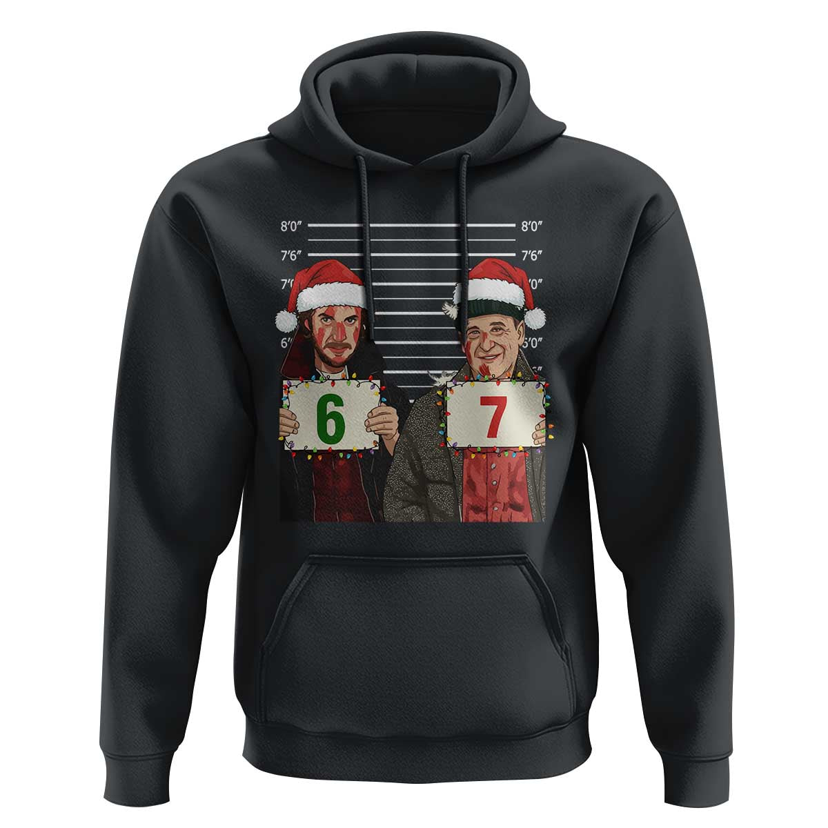 Funny 67 Christmas Movie Hoodie Six Seven Wet Bandits Home Xmas Alone - Wonder Print Shop