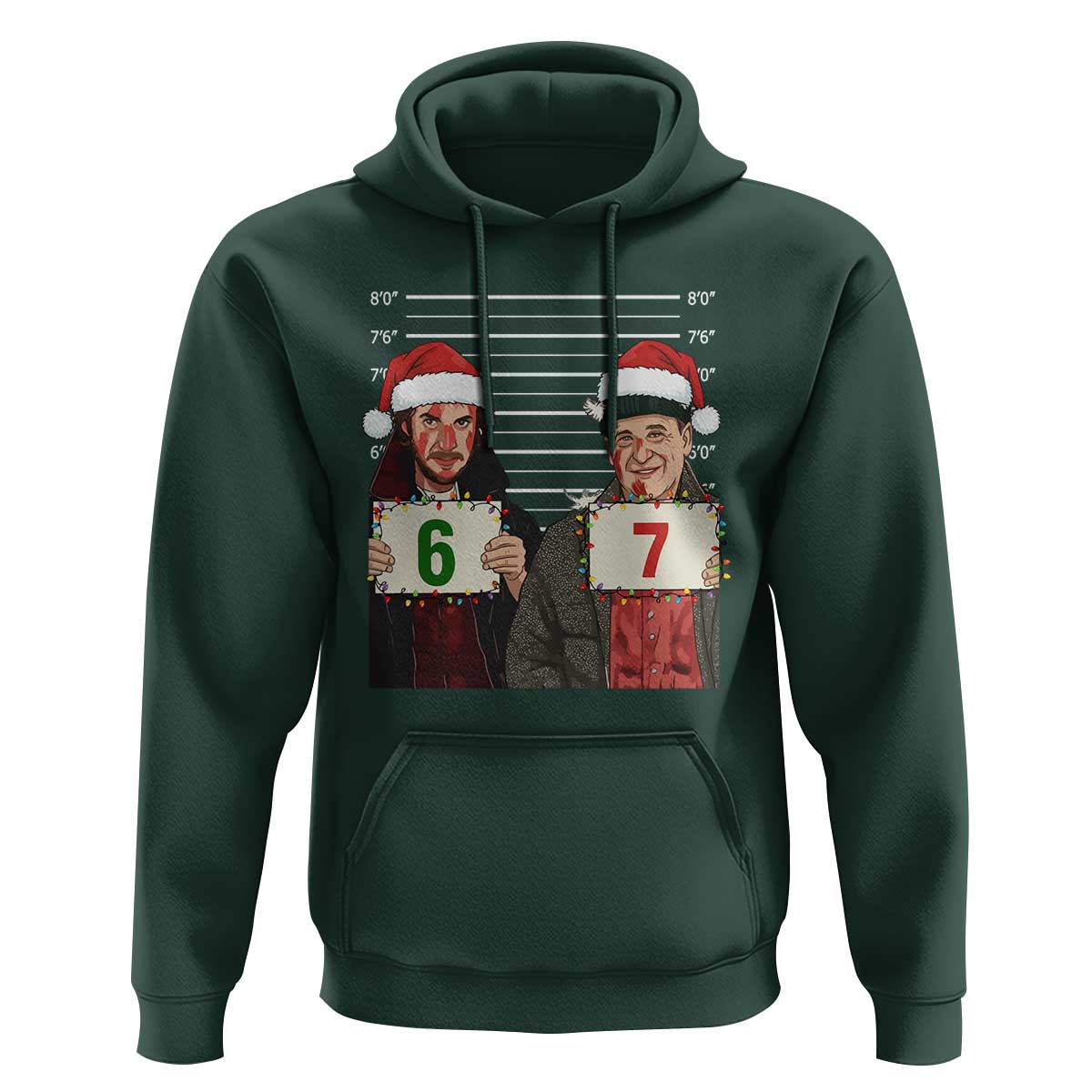 Funny 67 Christmas Movie Hoodie Six Seven Wet Bandits Home Xmas Alone - Wonder Print Shop