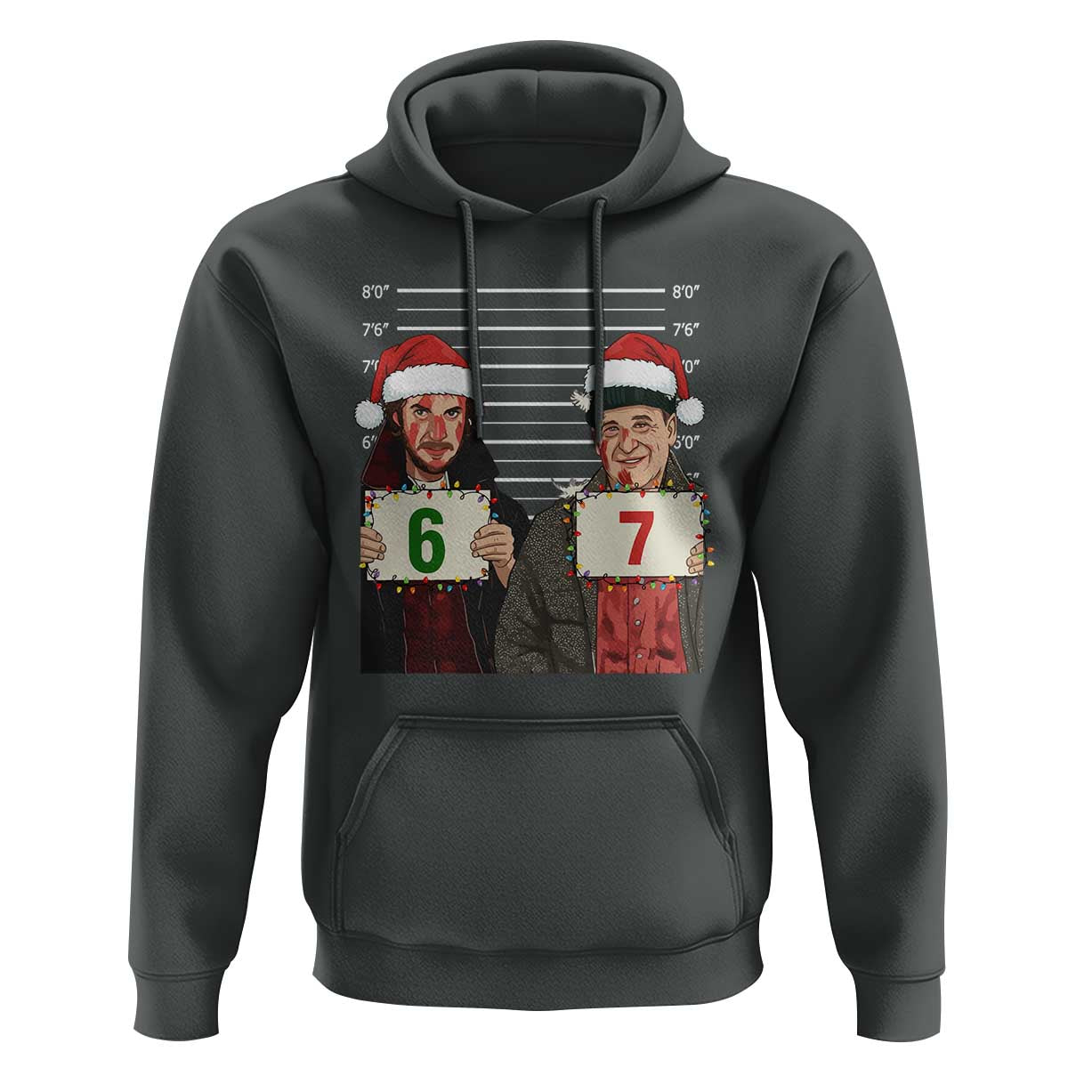 Funny 67 Christmas Movie Hoodie Six Seven Wet Bandits Home Xmas Alone - Wonder Print Shop
