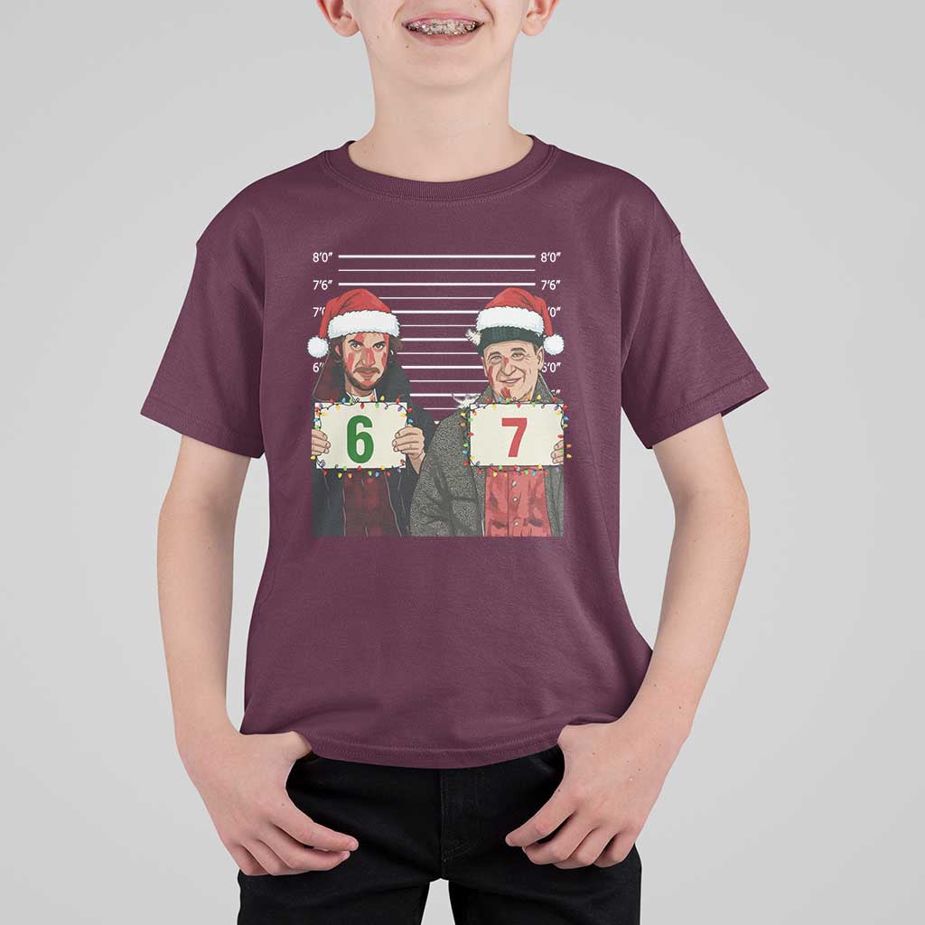 Funny 67 Christmas Movie T Shirt For Kid Six Seven Wet Bandits Home Xmas Alone - Wonder Print Shop