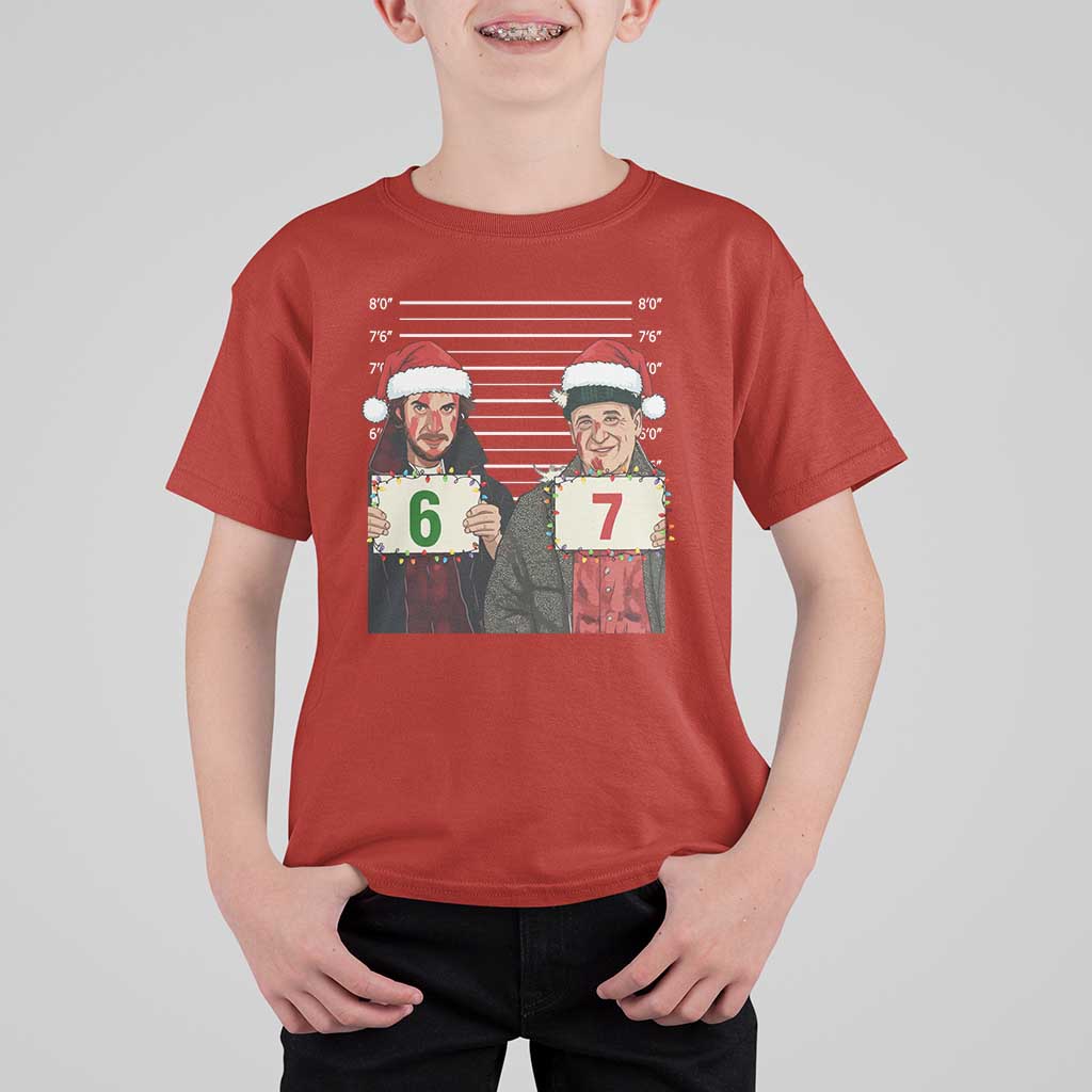 Funny 67 Christmas Movie T Shirt For Kid Six Seven Wet Bandits Home Xmas Alone - Wonder Print Shop