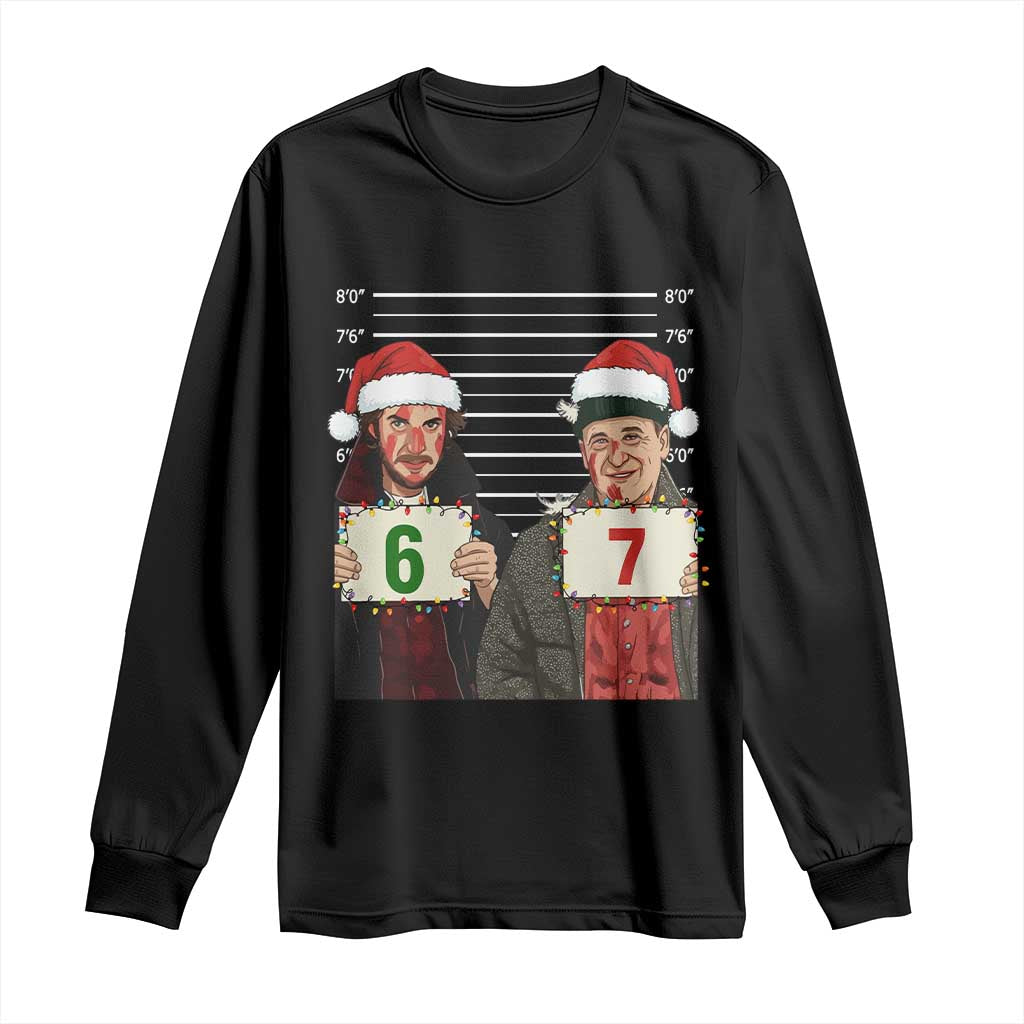 Funny 67 Christmas Movie Long Sleeve Shirt Six Seven Wet Bandits Home Xmas Alone - Wonder Print Shop