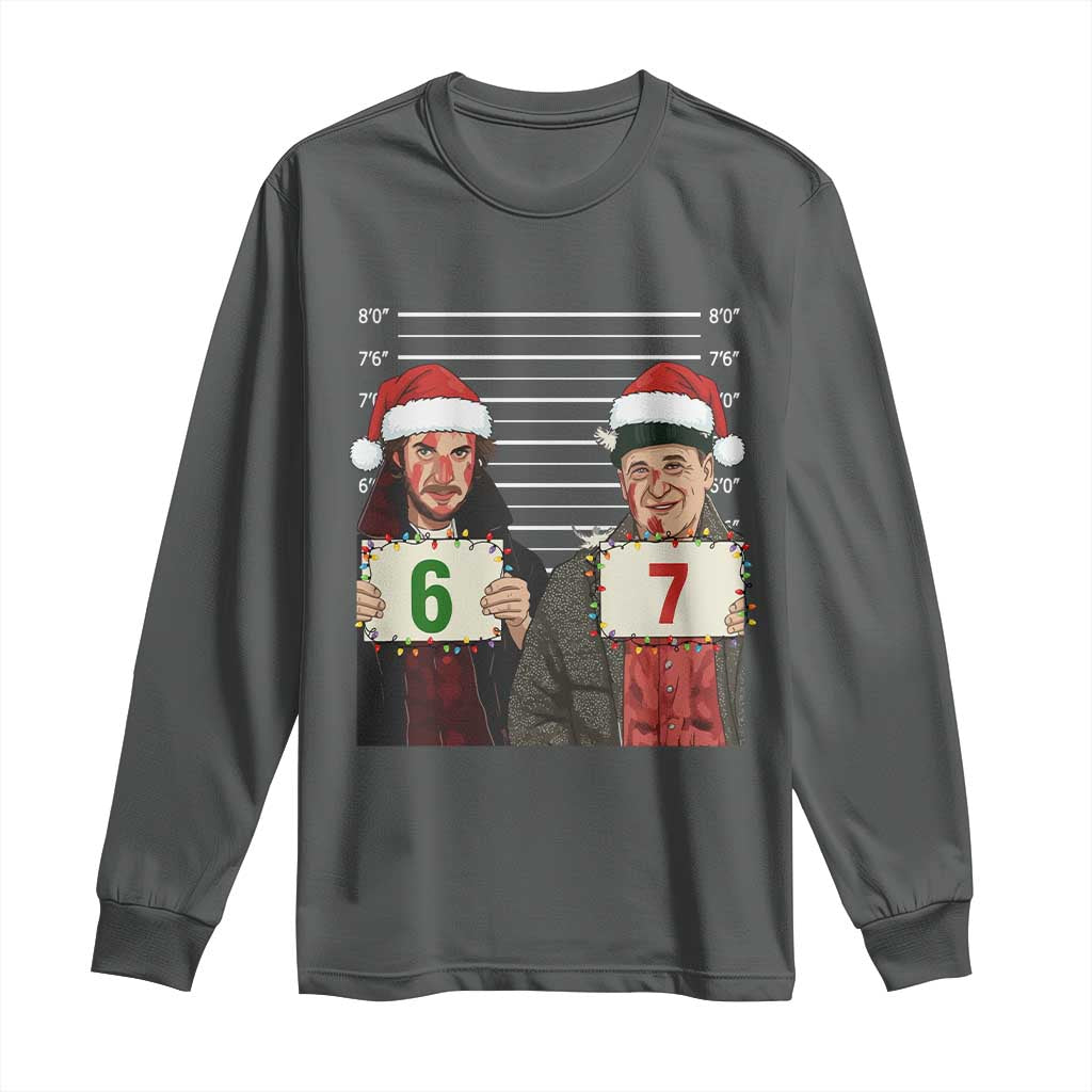 Funny 67 Christmas Movie Long Sleeve Shirt Six Seven Wet Bandits Home Xmas Alone - Wonder Print Shop