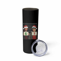 Funny 67 Christmas Movie Skinny Tumbler Six Seven Wet Bandits Home Xmas Alone - Wonder Print Shop