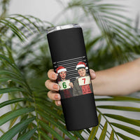 Funny 67 Christmas Movie Skinny Tumbler Six Seven Wet Bandits Home Xmas Alone - Wonder Print Shop