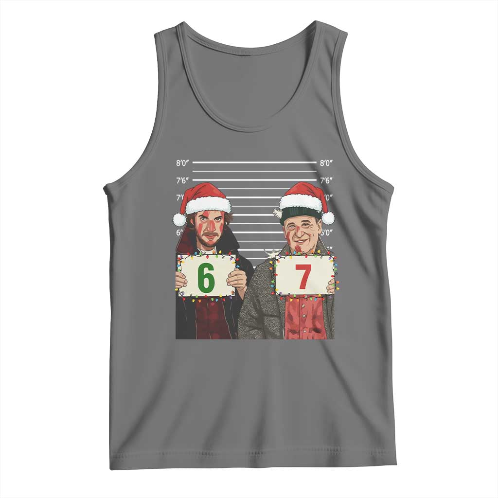 Funny 67 Christmas Movie Tank Top Six Seven Wet Bandits Home Xmas Alone - Wonder Print Shop