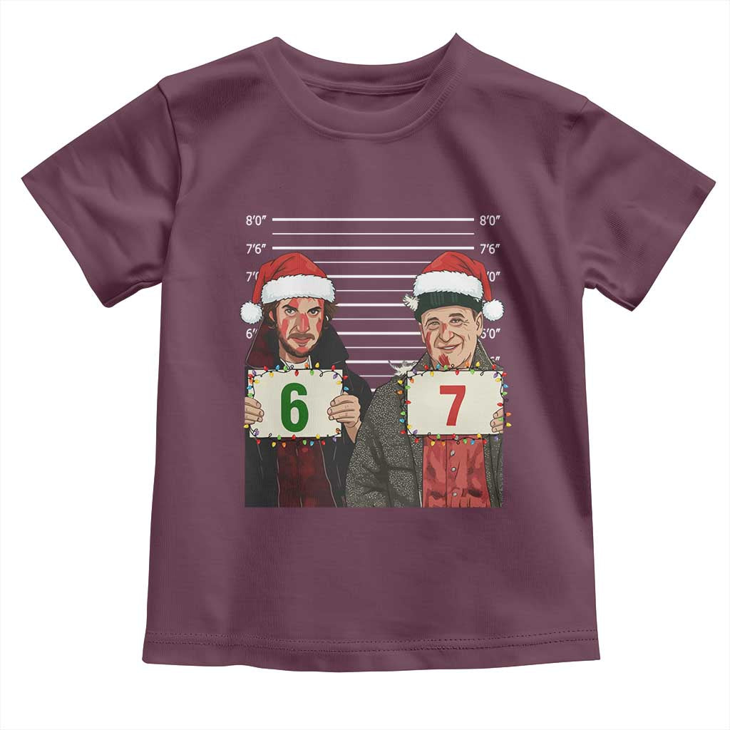 Funny 67 Christmas Movie Toddler T Shirt Six Seven Wet Bandits Home Xmas Alone - Wonder Print Shop