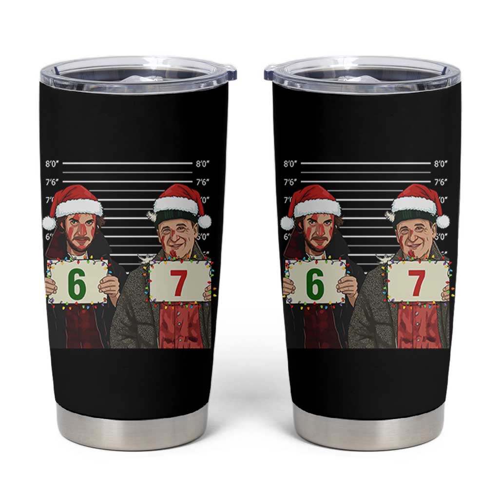 Funny 67 Christmas Movie Tumbler Cup Six Seven Wet Bandits Home Xmas Alone - Wonder Print Shop