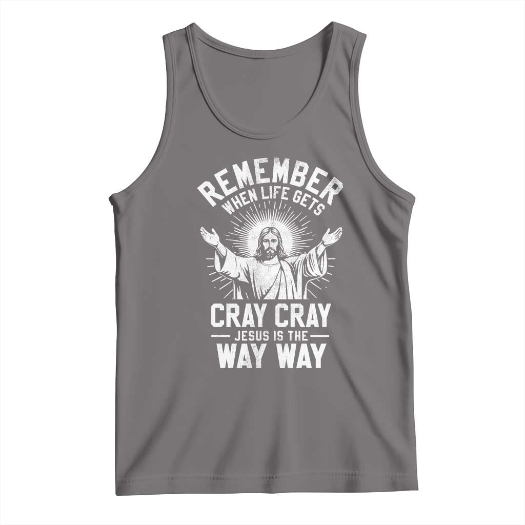 Remember When Life Gets Cray Cray Jesus is the Way Way Christmas Tank Top - Wonder Print Shop