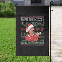 Funny Christmas Hip Hop Rap Gang Garden Flag Twas The Nizzle Before Chrismizzle And All Through The Hizzle - Wonder Print Shop