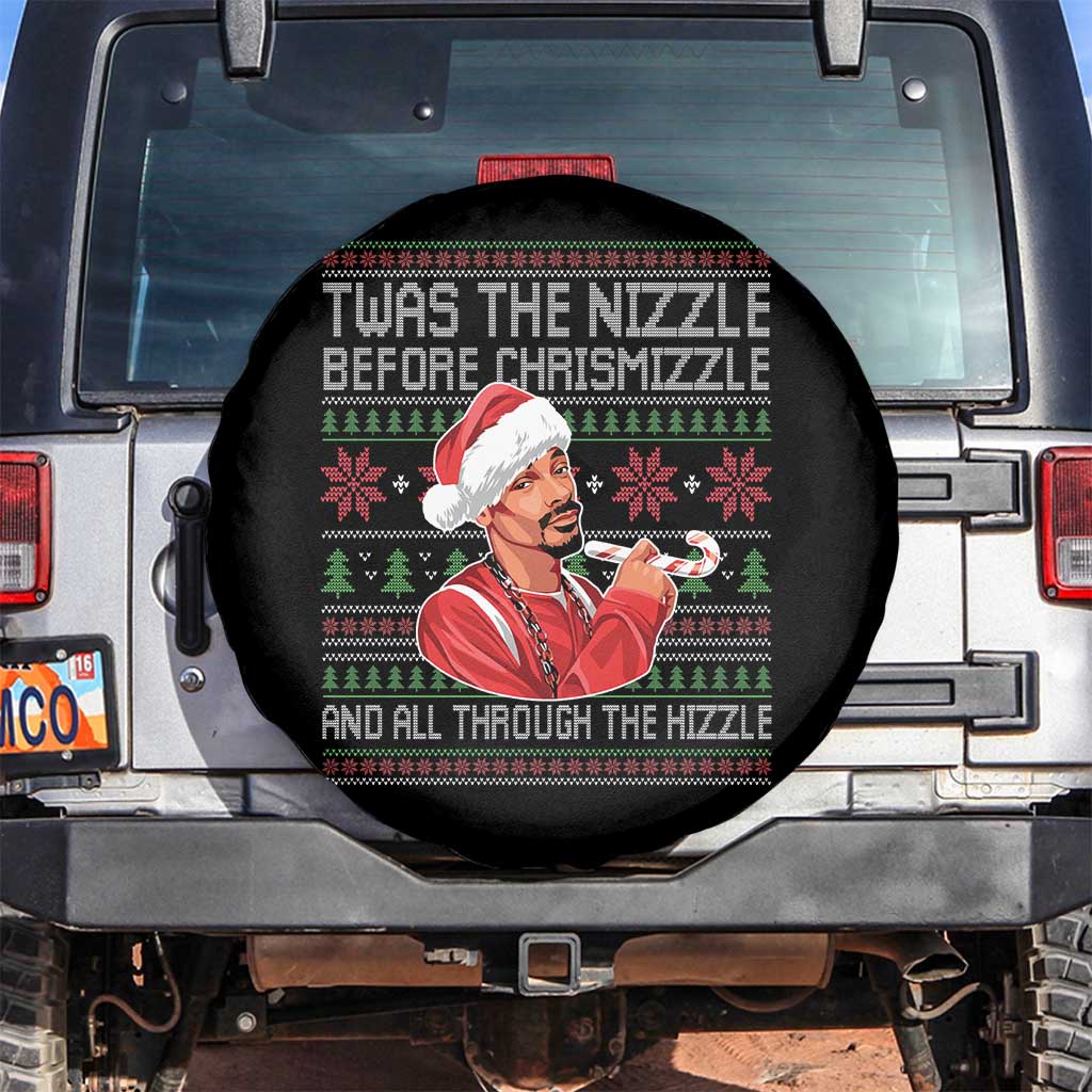 Funny Christmas Hip Hop Rap Gang Spare Tire Cover Twas The Nizzle Before Chrismizzle And All Through The Hizzle - Wonder Print Shop