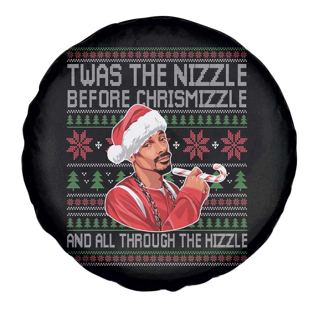 Funny Christmas Hip Hop Rap Gang Spare Tire Cover Twas The Nizzle Before Chrismizzle And All Through The Hizzle - Wonder Print Shop