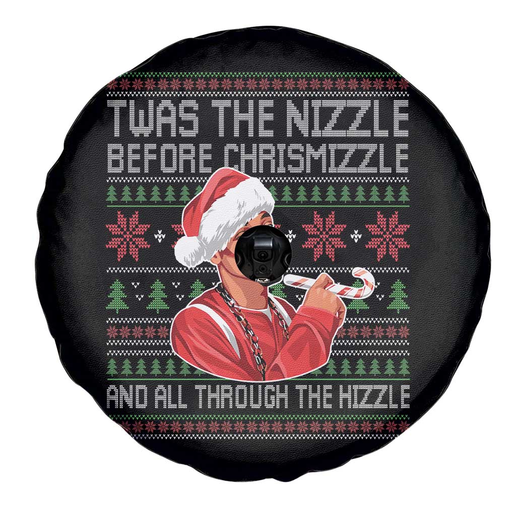 Funny Christmas Hip Hop Rap Gang Spare Tire Cover Twas The Nizzle Before Chrismizzle And All Through The Hizzle - Wonder Print Shop