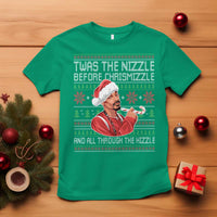 Funny Christmas Hip Hop Rap Gang T Shirt Twas The Nizzle Before Chrismizzle And All Through The Hizzle - Wonder Print Shop