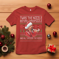 Funny Christmas Hip Hop Rap Gang T Shirt Twas The Nizzle Before Chrismizzle And All Through The Hizzle - Wonder Print Shop
