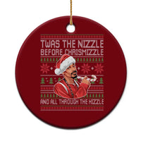 Funny Christmas Hip Hop Rap Gang Ceramic Ornament Twas The Nizzle Before Chrismizzle And All Through The Hizzle - Wonder Print Shop