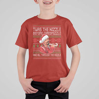 Funny Christmas Hip Hop Rap Gang T Shirt For Kid Twas The Nizzle Before Chrismizzle And All Through The Hizzle - Wonder Print Shop