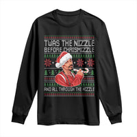 Funny Christmas Hip Hop Rap Gang Long Sleeve Shirt Twas The Nizzle Before Chrismizzle And All Through The Hizzle - Wonder Print Shop