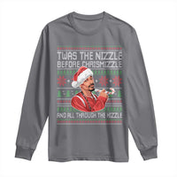 Funny Christmas Hip Hop Rap Gang Long Sleeve Shirt Twas The Nizzle Before Chrismizzle And All Through The Hizzle - Wonder Print Shop