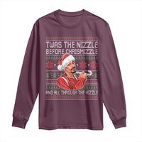 Funny Christmas Hip Hop Rap Gang Long Sleeve Shirt Twas The Nizzle Before Chrismizzle And All Through The Hizzle - Wonder Print Shop
