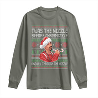 Funny Christmas Hip Hop Rap Gang Long Sleeve Shirt Twas The Nizzle Before Chrismizzle And All Through The Hizzle - Wonder Print Shop