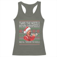 Funny Christmas Hip Hop Rap Gang Racerback Tank Top Twas The Nizzle Before Chrismizzle And All Through The Hizzle - Wonder Print Shop