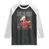 Funny Christmas Hip Hop Rap Gang Raglan Shirt Twas The Nizzle Before Chrismizzle And All Through The Hizzle - Wonder Print Shop