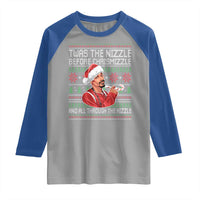 Funny Christmas Hip Hop Rap Gang Raglan Shirt Twas The Nizzle Before Chrismizzle And All Through The Hizzle - Wonder Print Shop
