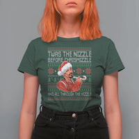 Funny Christmas Hip Hop Rap Gang T Shirt For Women Twas The Nizzle Before Chrismizzle And All Through The Hizzle - Wonder Print Shop