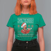 Funny Christmas Hip Hop Rap Gang T Shirt For Women Twas The Nizzle Before Chrismizzle And All Through The Hizzle - Wonder Print Shop