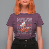Funny Christmas Hip Hop Rap Gang T Shirt For Women Twas The Nizzle Before Chrismizzle And All Through The Hizzle - Wonder Print Shop