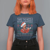Funny Christmas Hip Hop Rap Gang T Shirt For Women Twas The Nizzle Before Chrismizzle And All Through The Hizzle - Wonder Print Shop