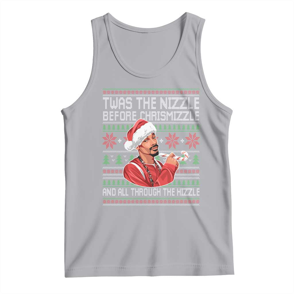 Funny Christmas Hip Hop Rap Gang Tank Top Twas The Nizzle Before Chrismizzle And All Through The Hizzle - Wonder Print Shop