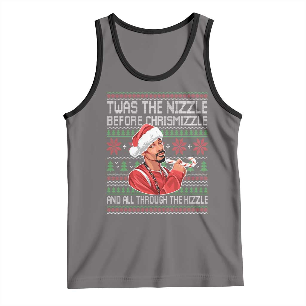 Funny Christmas Hip Hop Rap Gang Tank Top Twas The Nizzle Before Chrismizzle And All Through The Hizzle - Wonder Print Shop