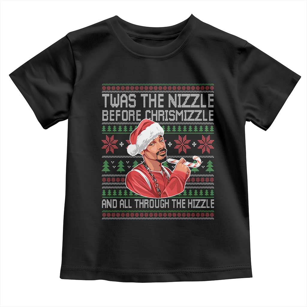 Funny Christmas Hip Hop Rap Gang Toddler T Shirt Twas The Nizzle Before Chrismizzle And All Through The Hizzle - Wonder Print Shop