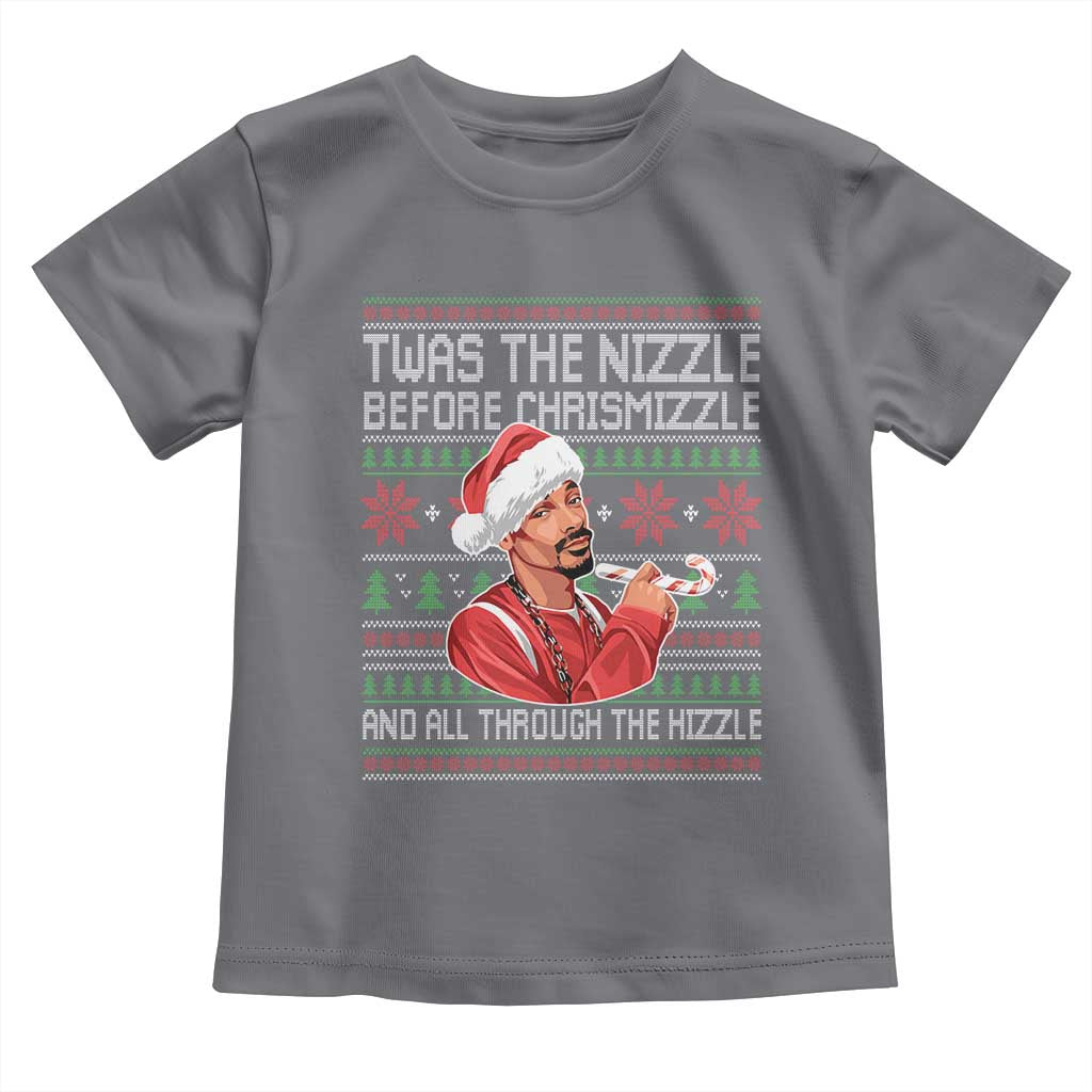 Funny Christmas Hip Hop Rap Gang Toddler T Shirt Twas The Nizzle Before Chrismizzle And All Through The Hizzle - Wonder Print Shop