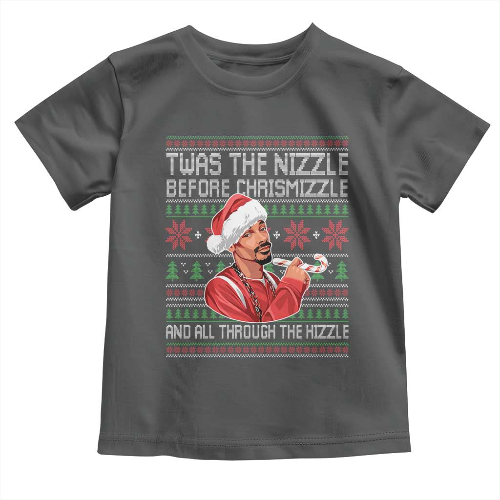 Funny Christmas Hip Hop Rap Gang Toddler T Shirt Twas The Nizzle Before Chrismizzle And All Through The Hizzle - Wonder Print Shop