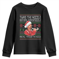 Funny Christmas Hip Hop Rap Gang Youth Sweatshirt Twas The Nizzle Before Chrismizzle And All Through The Hizzle - Wonder Print Shop