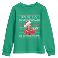 Funny Christmas Hip Hop Rap Gang Youth Sweatshirt Twas The Nizzle Before Chrismizzle And All Through The Hizzle - Wonder Print Shop