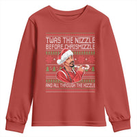 Funny Christmas Hip Hop Rap Gang Youth Sweatshirt Twas The Nizzle Before Chrismizzle And All Through The Hizzle - Wonder Print Shop